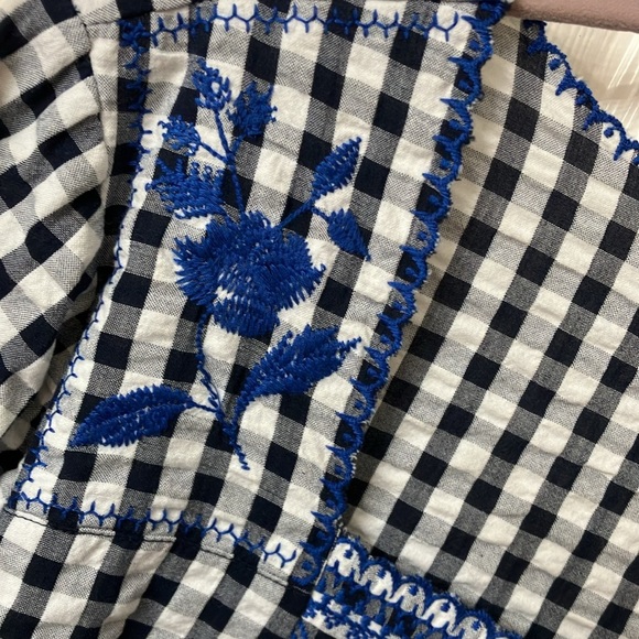Two Gingham Embroidered Jcrew Tops - Picture 5 of 16